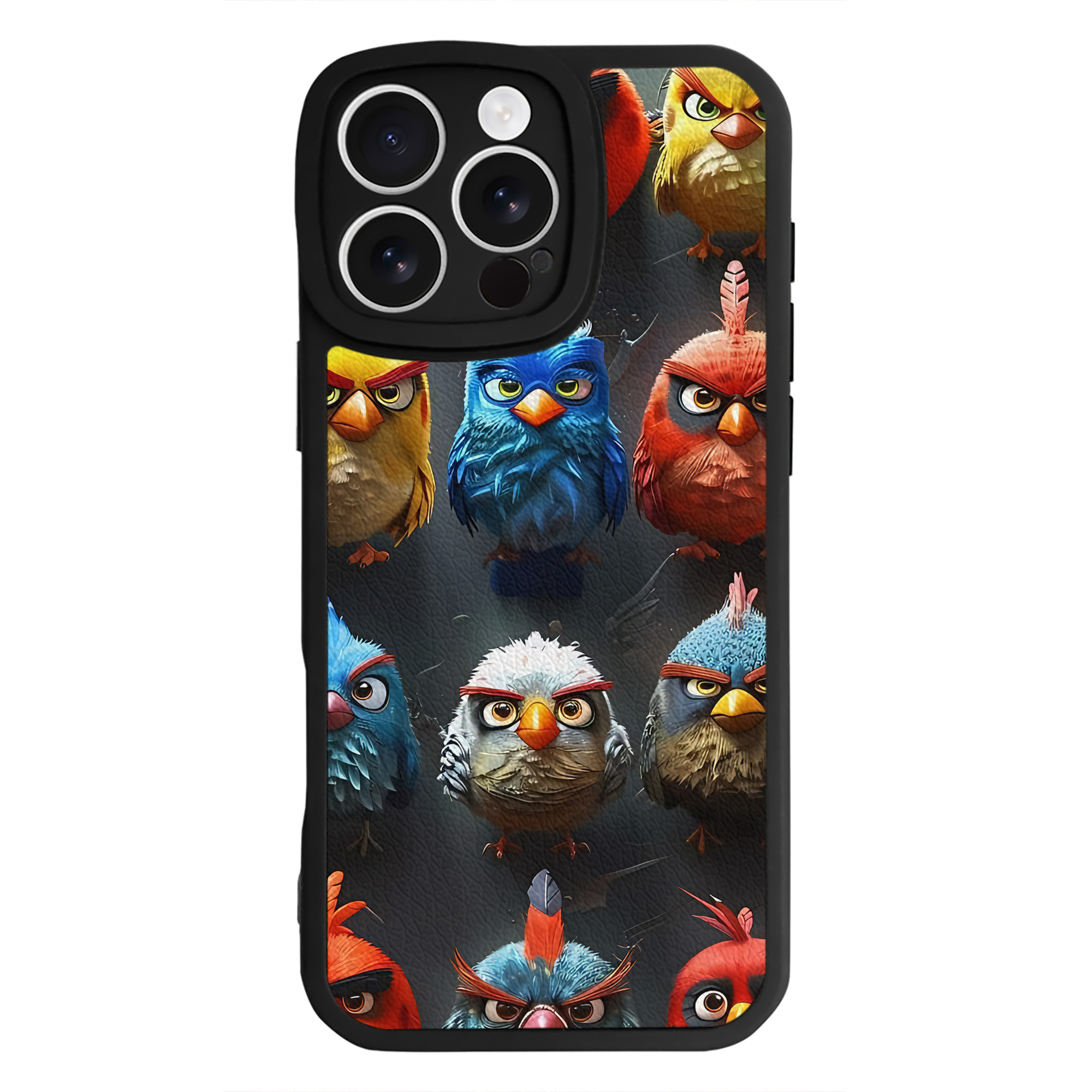 （画像用） Angry Birds アングリーバード 【iPhone 16シリーズ対応】シリコンスマホケース（レザー調） 材質：シリコン